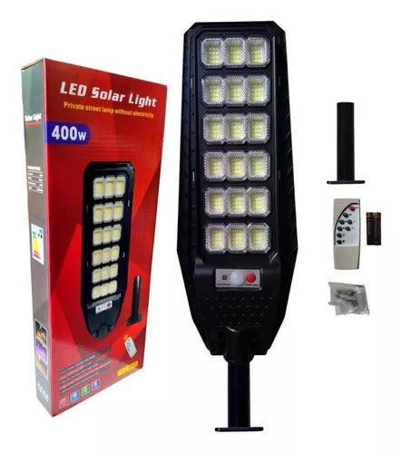 Lampara solar de 400w con control + kit de instalacion💥
