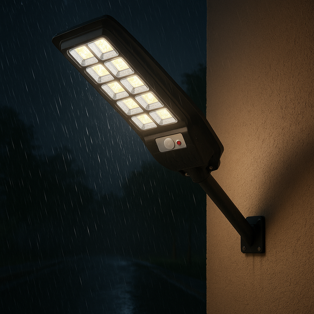 Lampara solar de 400w con control + kit de instalacion💥